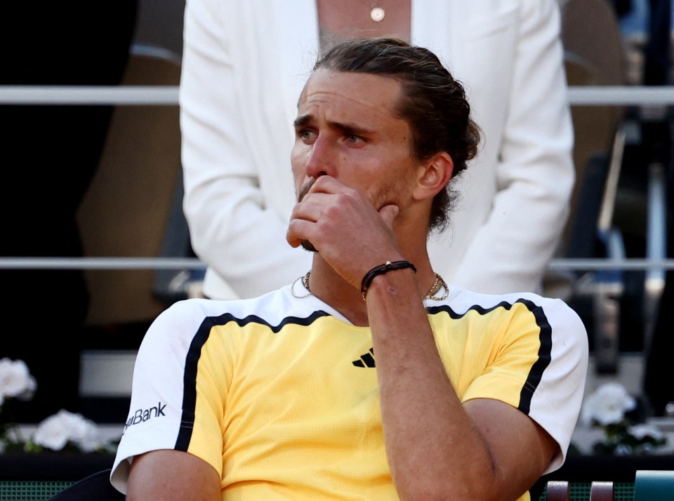 Alexander Zverev was left in tears after losing another Grand Slam final from a set away