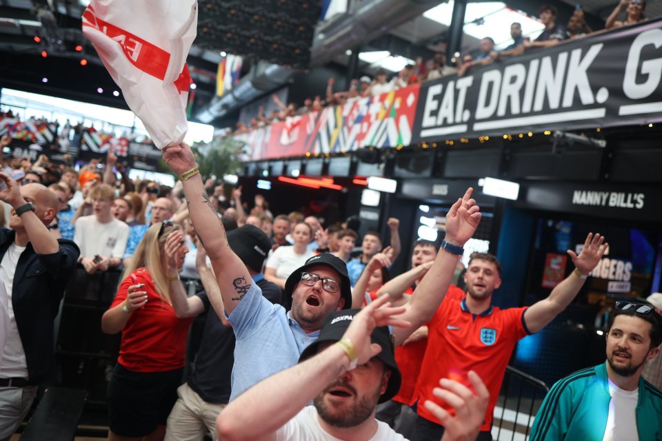 Supporters went wild as skipper Kane fired England ahead against Denmark