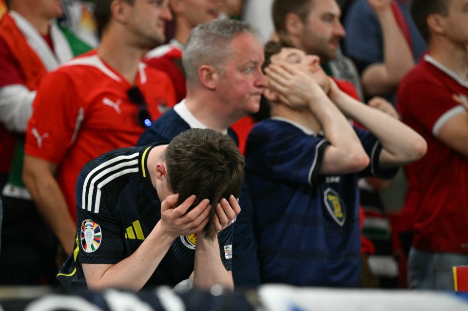 Scotland's travelling fans were left gutted