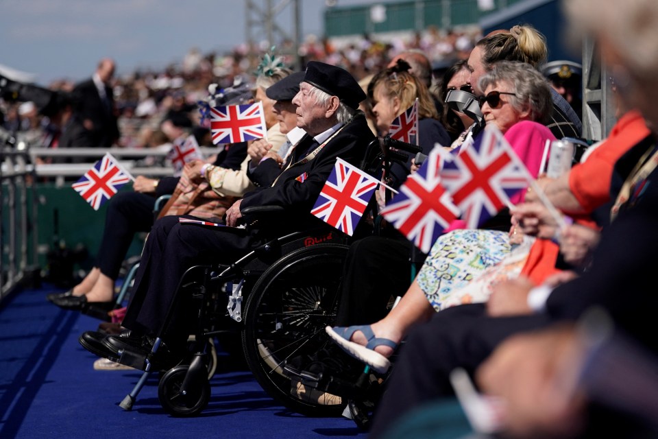 Veterans attend a UK national commemorative event to mark the 80th anniversary commemorations of D-Day Landings in France in 1944