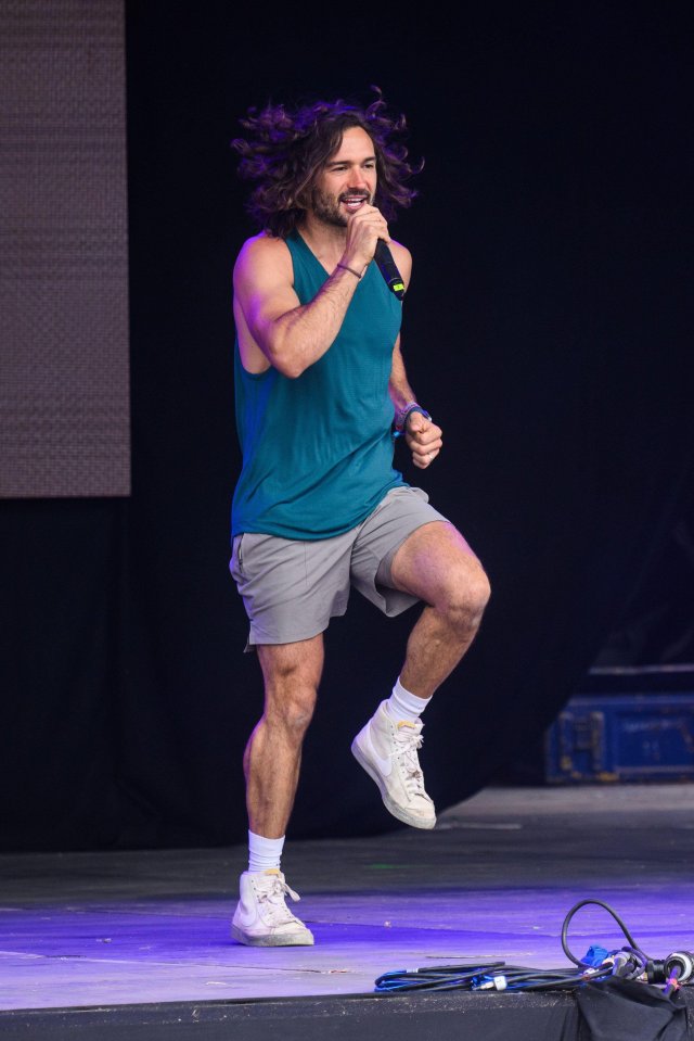 Fitness fanatic Joe Wicks led a mass workout class at Glastonbury