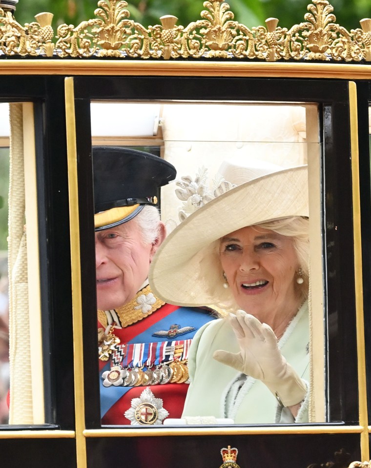 The King and Camilla beamed at crowds