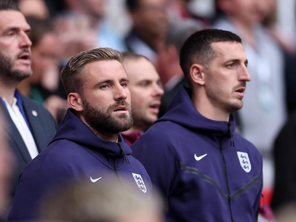 Shaw watched on from the sidelines as England lost 1-0 to Iceland on Friday