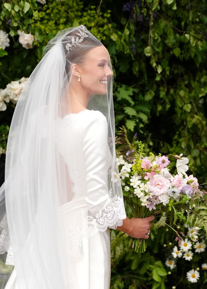 The bride-to-be looked stunning when she arrived