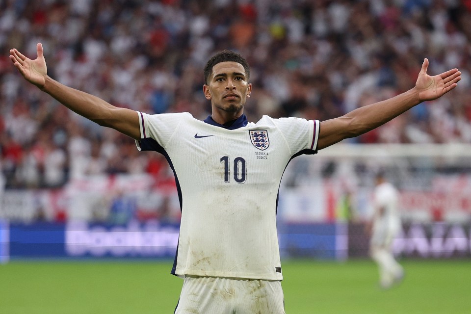 The England midfielder shouted 'who else' before producing his trademark celebration