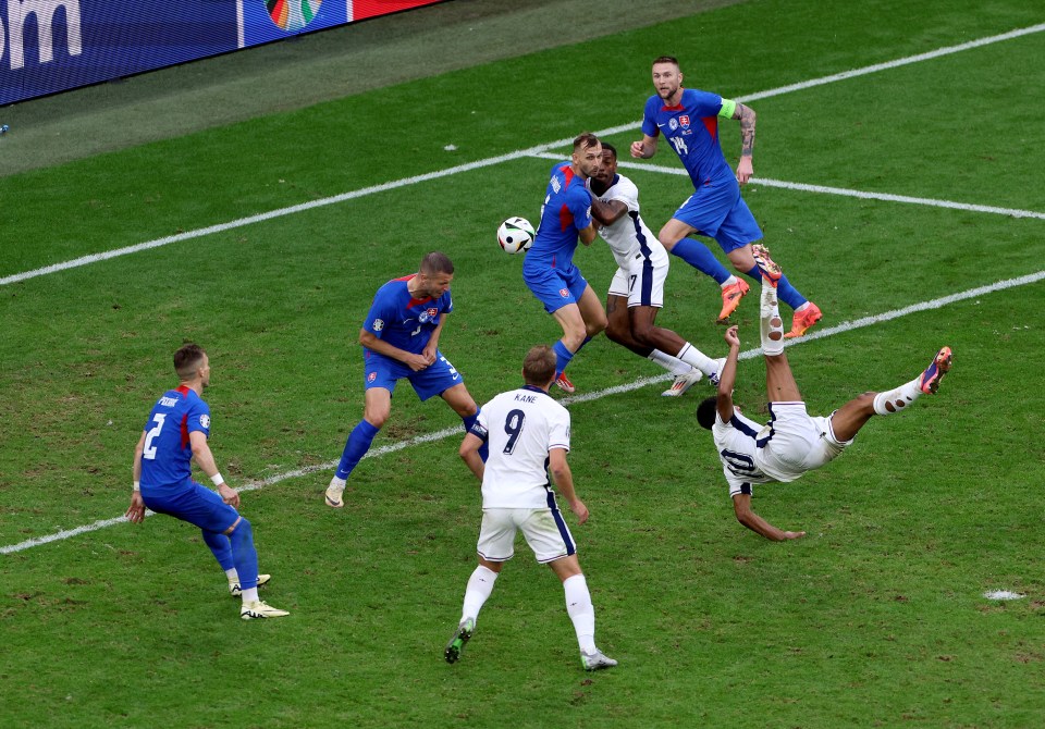 Bellingham levelled for the Three Lions with just moments remaining