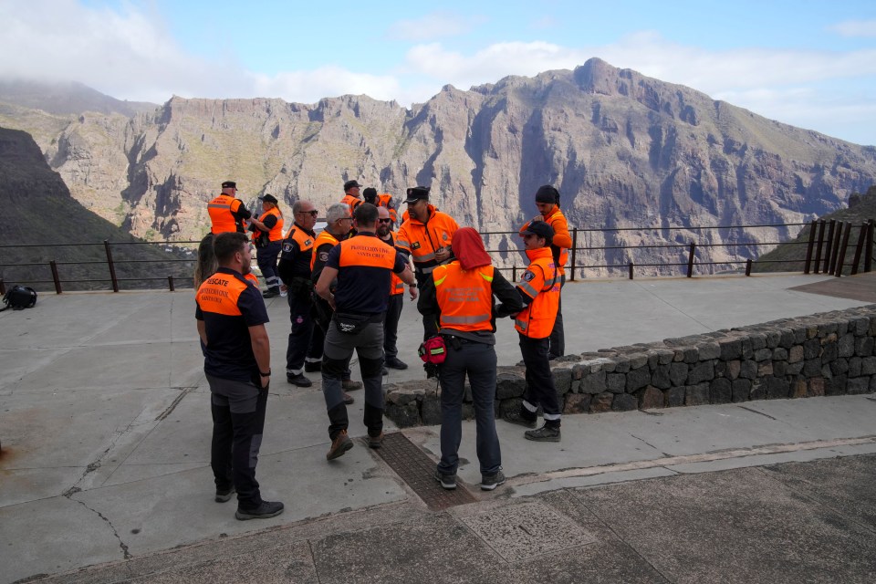 Search and rescue gather near the 2,000ft ravine