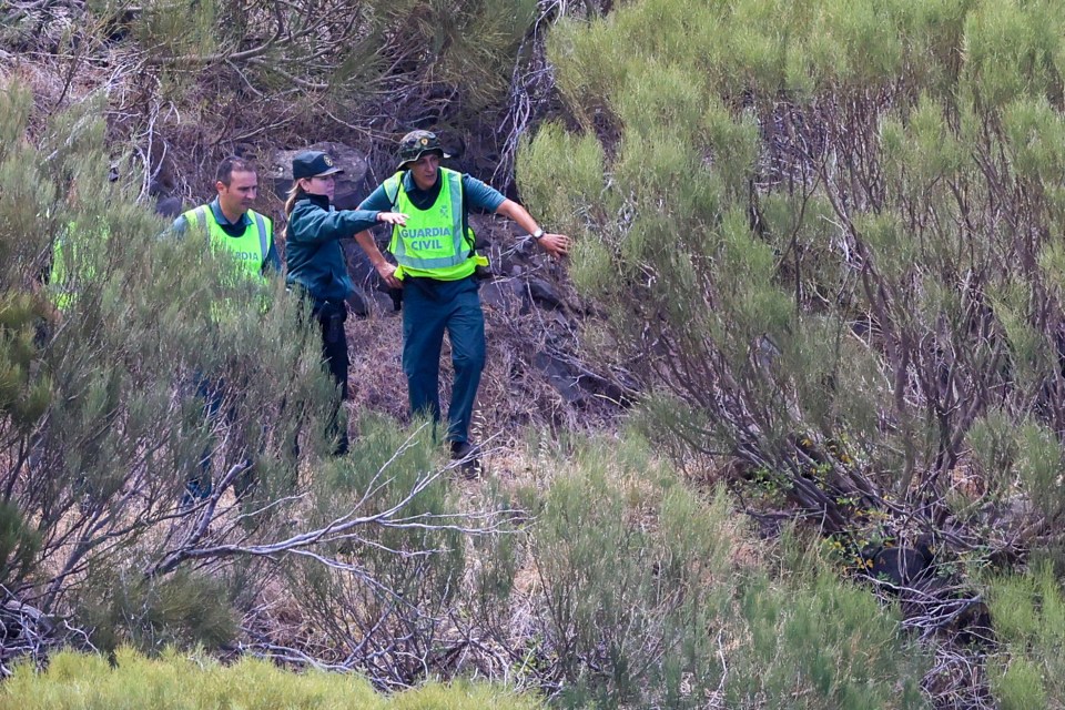 a man in a green vest that says guardia civil on it