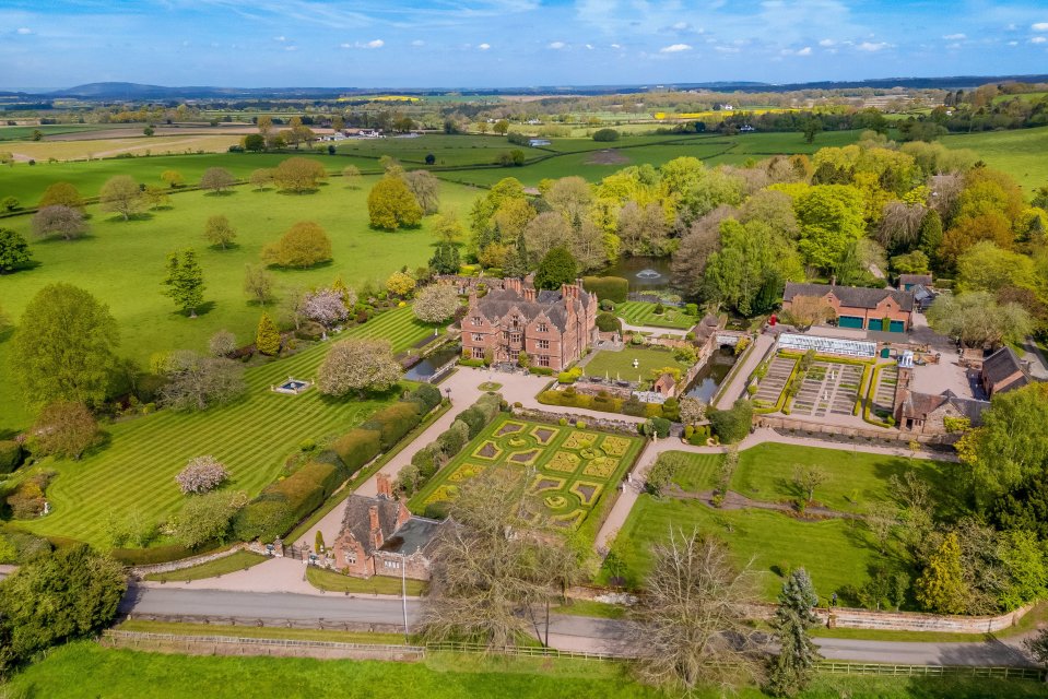 Ludstone Hall sits on a massive 177 acres and has multiple houses on site