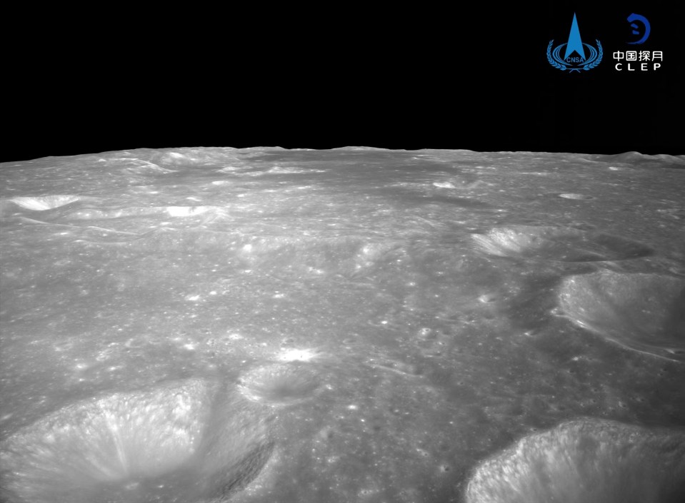 An image of China’s Chang’e 6 lander on the moon’s far side, snapped by the mission’s minirover