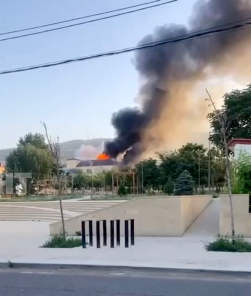 A synagogue has also been reduced to rubble