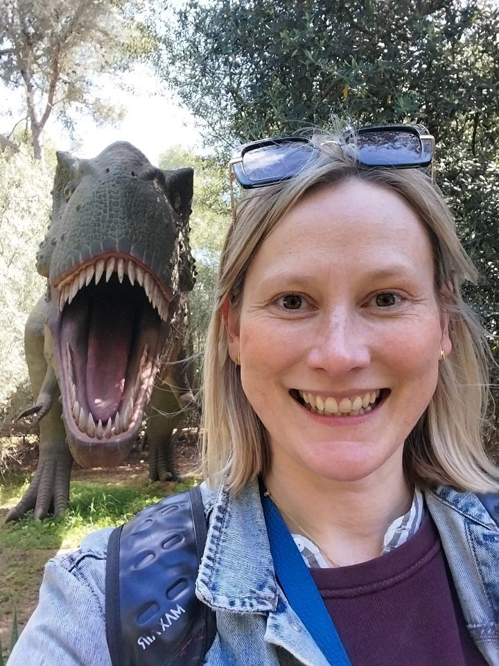 Catherine at Dinosaurland, Mallorca