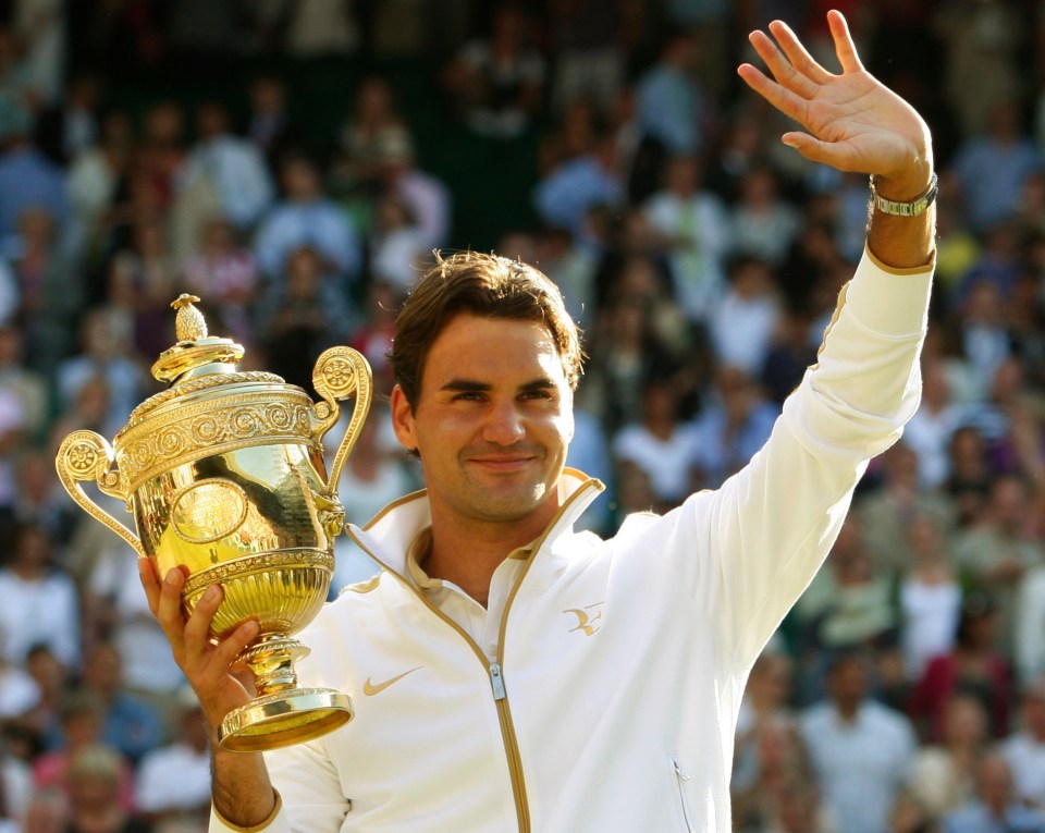 Federer won Wimbledon eight times between 2003 and 2017