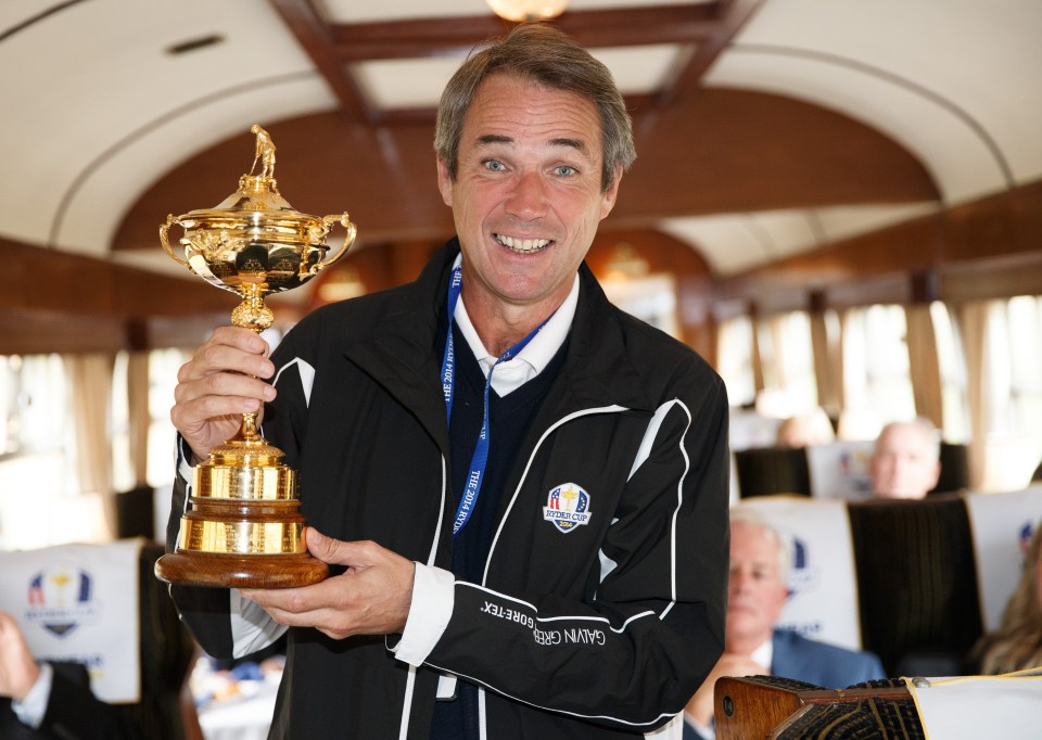 Hansen pictured with the Ryder Cup - outside of football, he's a keen golfer