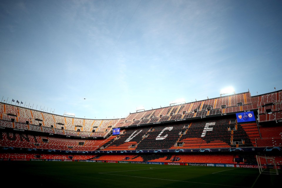 Valencia still play at the older Mestalla Stadium