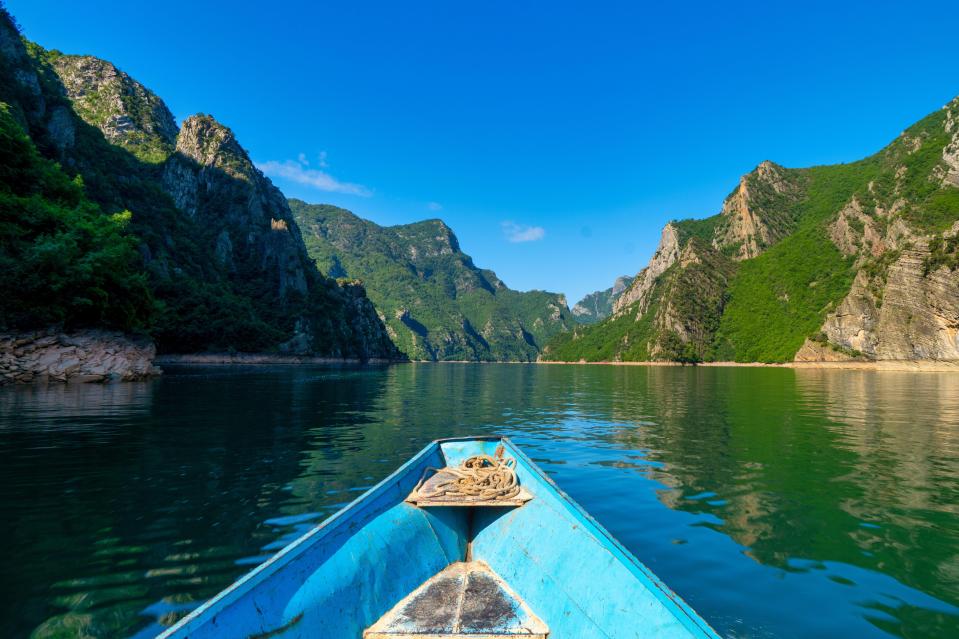 At the Komani Lake Ferry Terminal, tourists will need to board a boat to Lumi i Shales