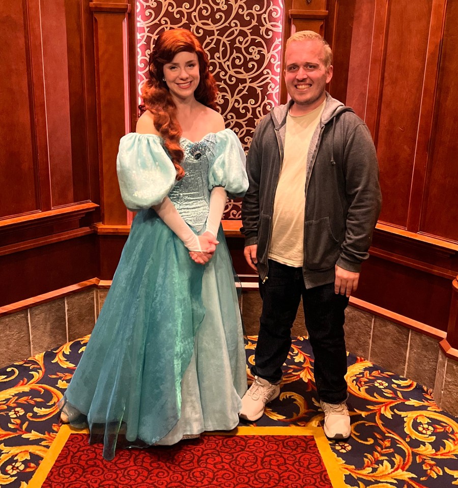 Aric, from Los Angeles, with his favourite princess, Ariel