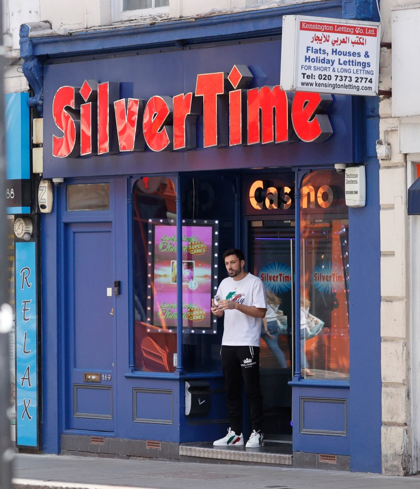 Giovanni Pernice spotted in casual wear with cigarette outside Silver Time