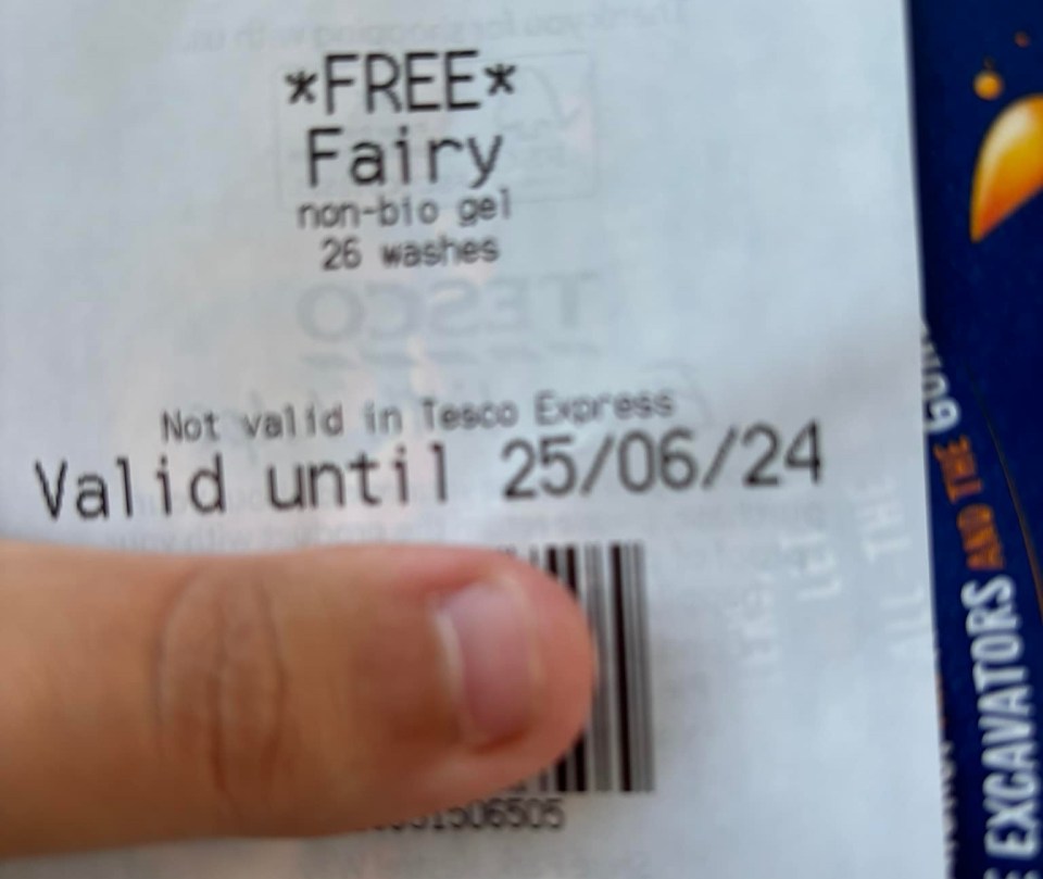 One person was lucky enough to receive a code for a free bottle of fairy non-bio gel