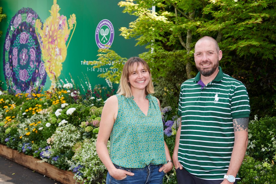 Head Gardener Martyn Falconer with Sun Gardening Editor Veronica