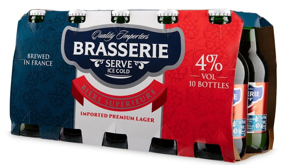 Ten of Aldi’s Brasserie Bière Supérieure cost just £3.69, a real bargain