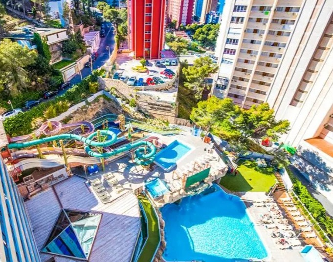 The Magic Aqua Rock Gardens hotel boasts two outdoor pools, including a children's freshwater pool with a waterfall and a tipping water bucket for the little ones