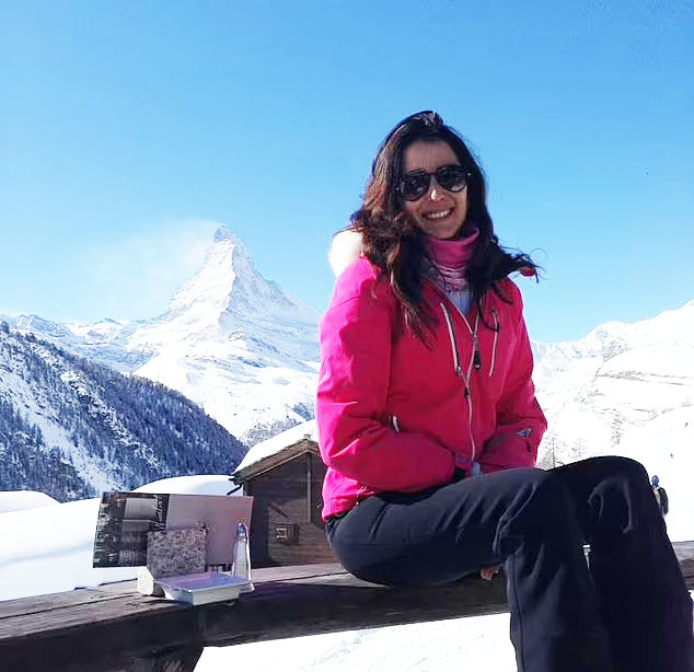 Namrata Hinduja in Switzerland, where the family owned a property