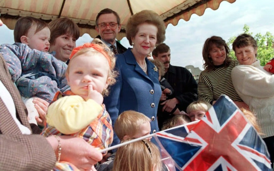 Margret Thatcher enjoyed spending her day at the theme park while on the campaign trail