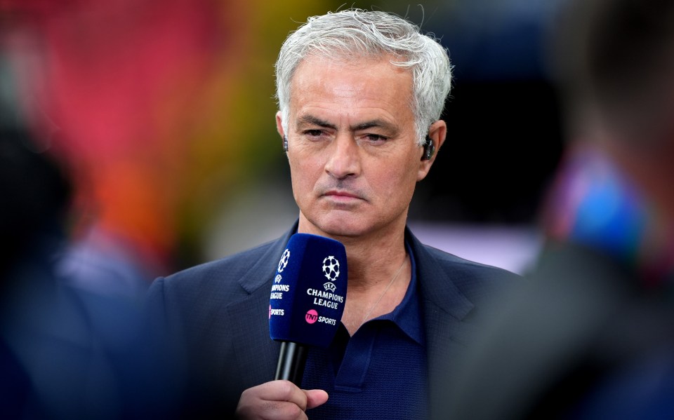 Jose Mourinho was part of TNT Sports' Champions League final coverage at Wembley