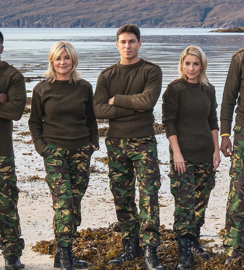 The TV star with Anthea Turner and Helen Skelton on Celebrity SAS: Who Dares Wins in 2020