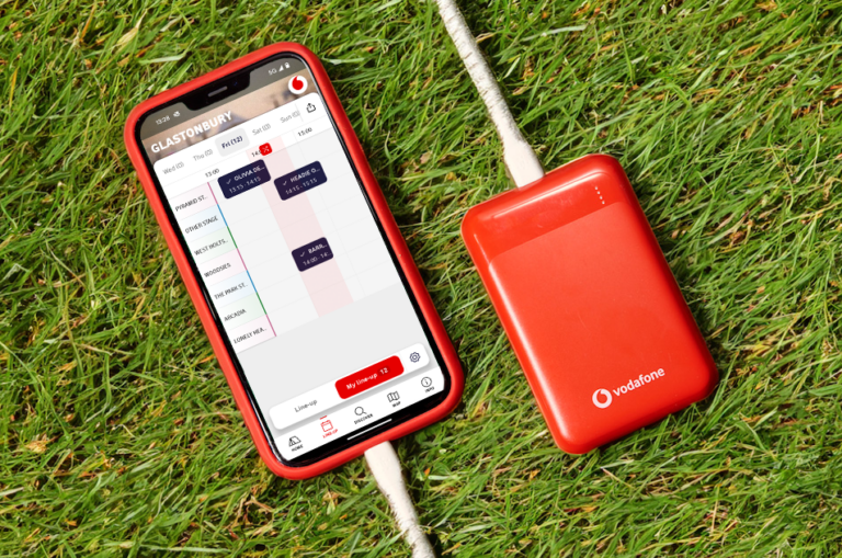 Vodafone will have a stand at the festival with Wi-Fi and charging once again