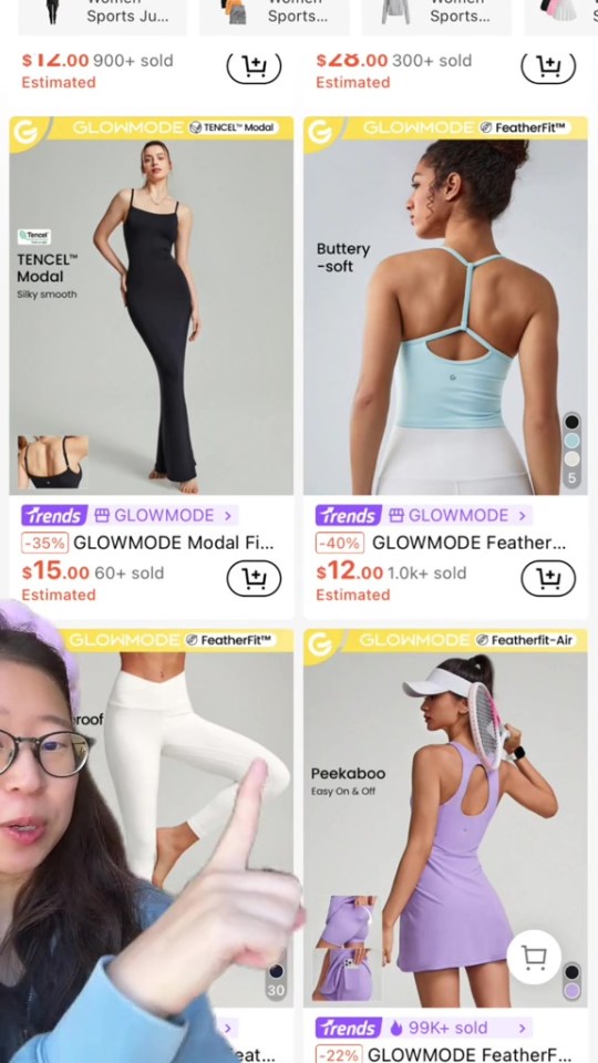 A shopper claims Shein sells dupes for Lululemon