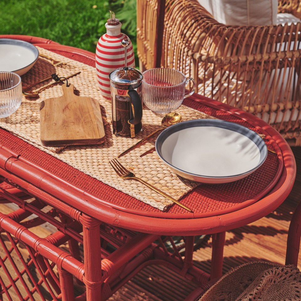 A fresh lick of Fire Brick can revive a dated garden set