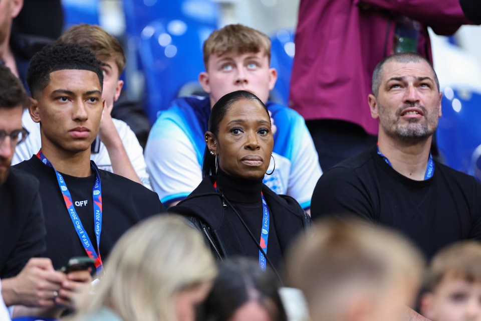 Younger brother Jobe, mum Denise and dad Mark watch Jude Bellingham in action against Serbia at Euro 2024