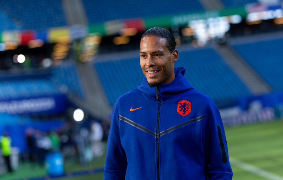 Virgil van Dijk of the Netherlands inspects the pitch