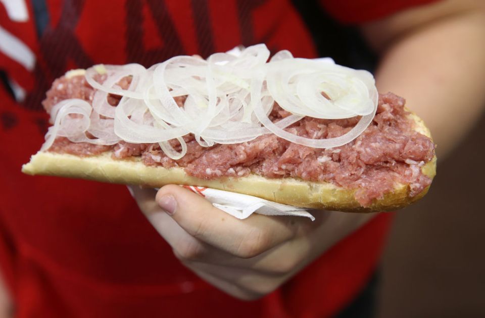 Mettbrotchen is a German delicacy that brave England fans may try