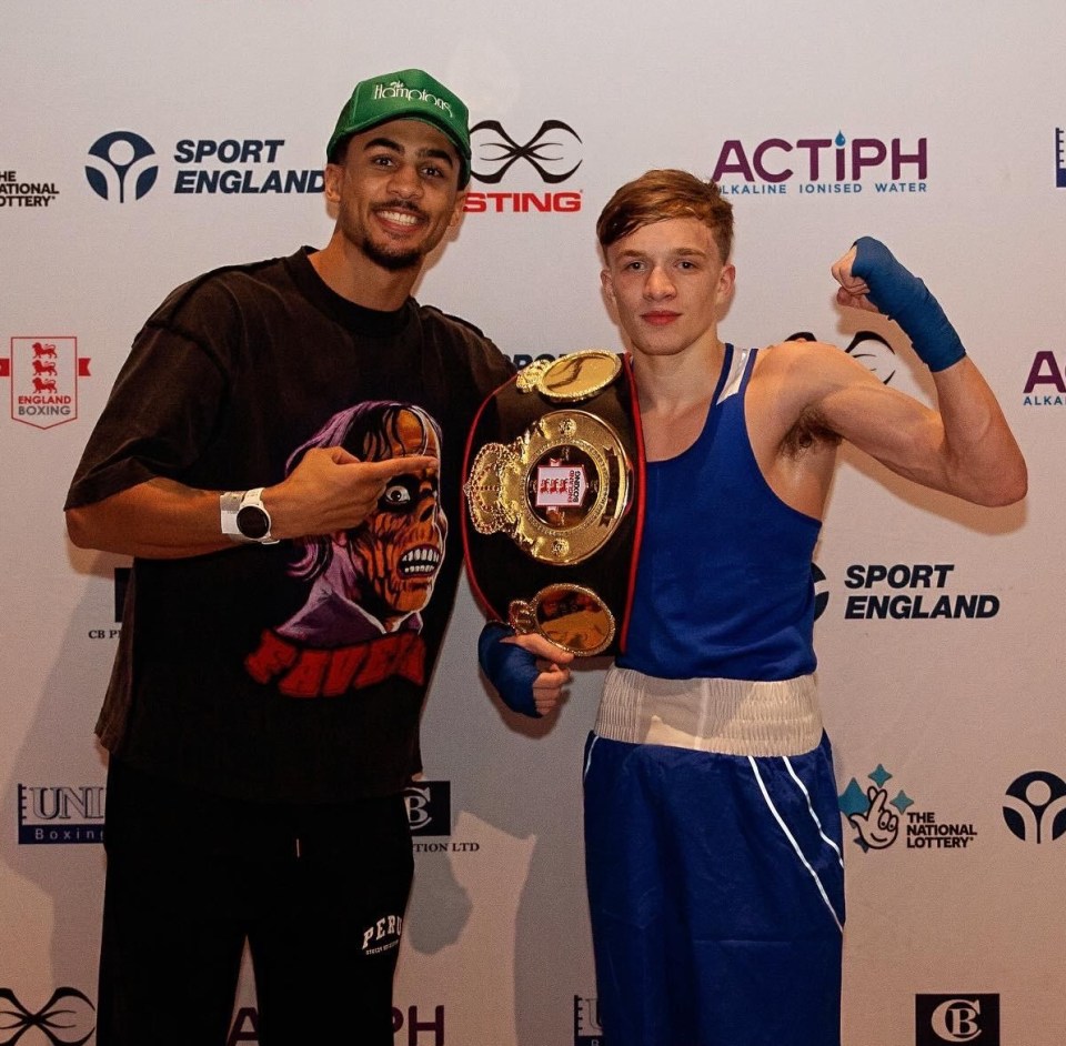 Ben Whittaker presented Wood with his belt