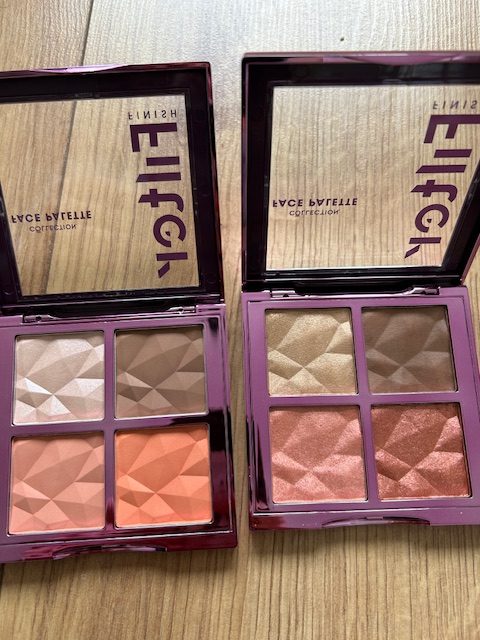 The collection's palettes include shade one (left) and shade two (right), which includes more shimmery shades