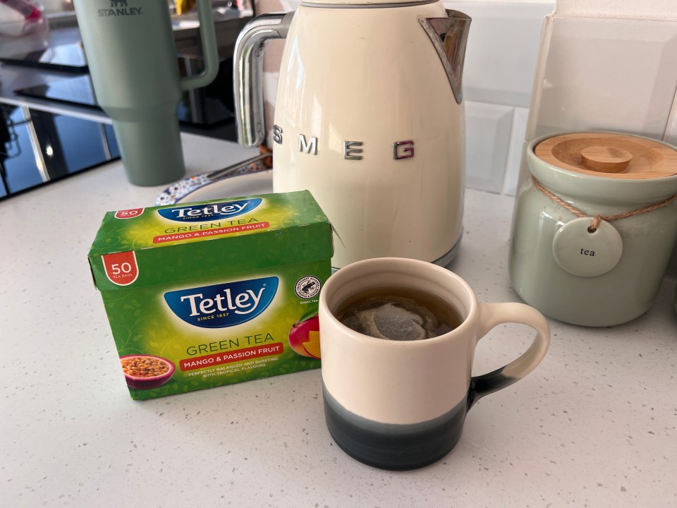 I started the experiment with a box of Tetley, which works out at 4p a cup