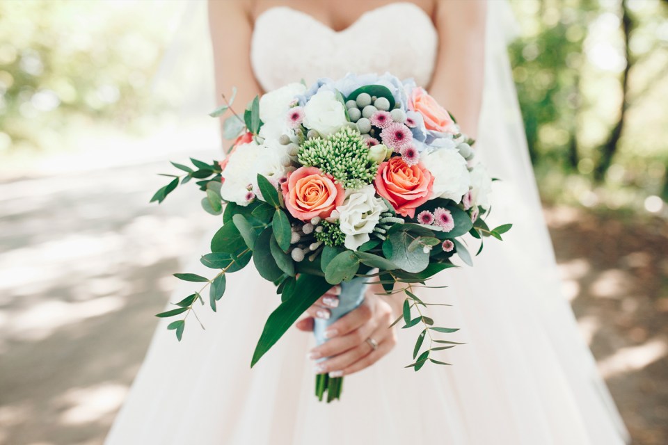 The bride had an unusual theme for her bridesmaids