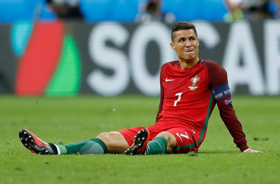 Ronaldo was heartbroken after suffering an injury in the Euro 2016  final