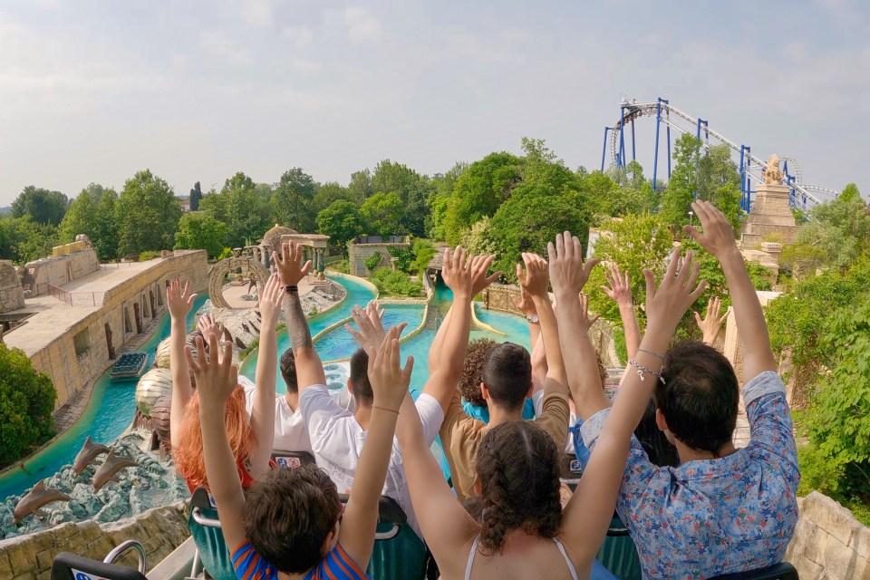 Holidaymakers enjoy a ride at Gardaland