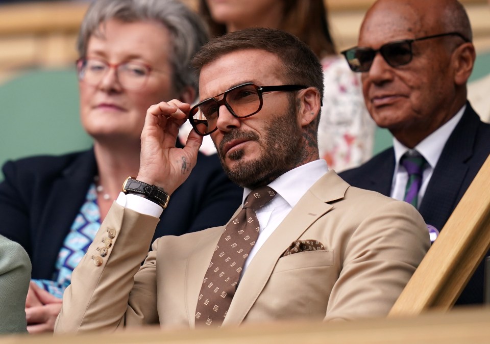 David Beckham enjoyed his trip to SW19 in 2023