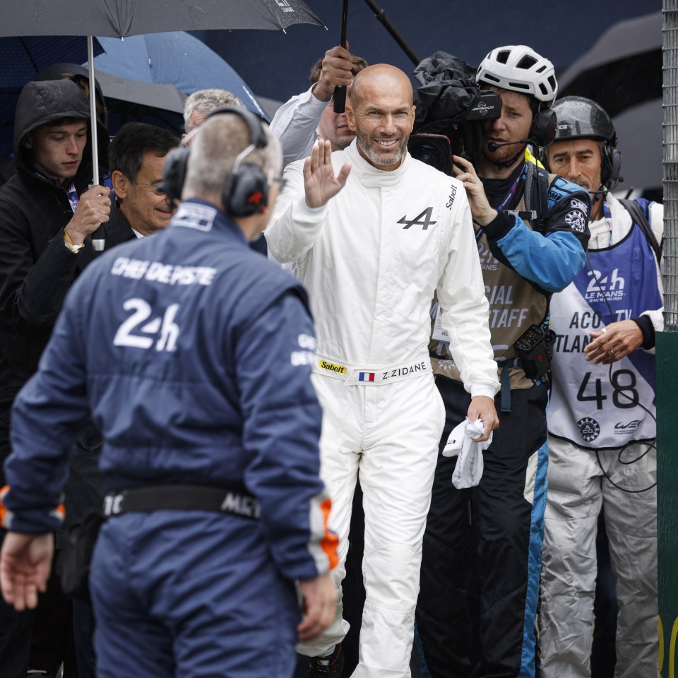 Zinedine Zidane made a special guest appearance at the Le Mans 24-hour race in France