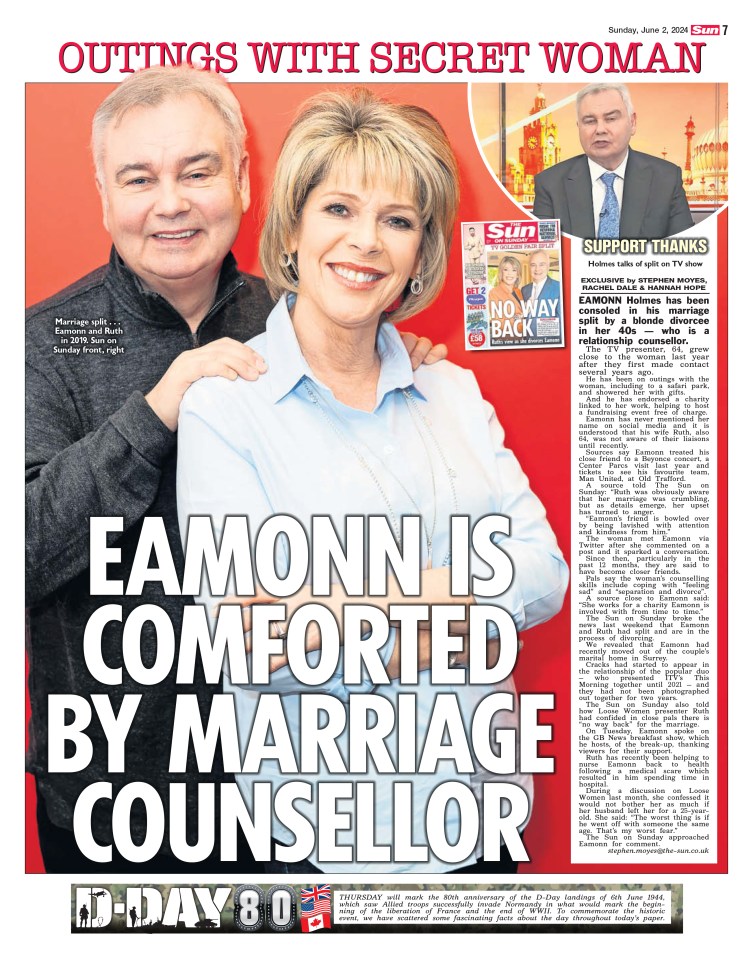 The Sun exclusively reported on Eamonn's outings with a secret woman