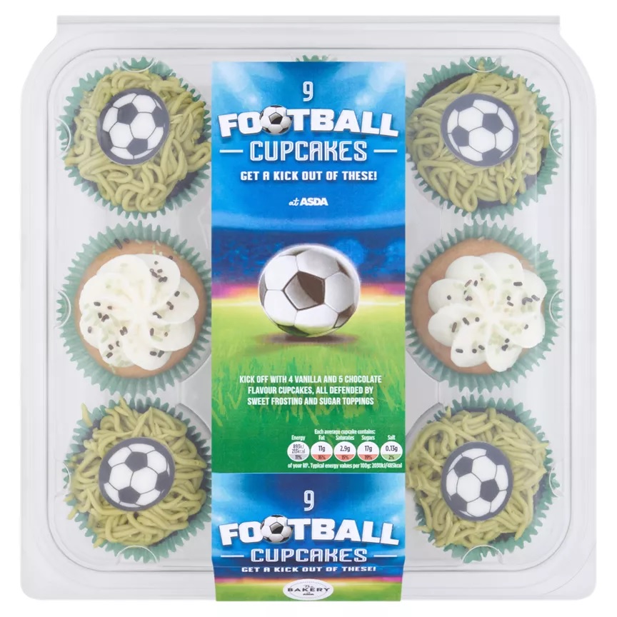 These football cupcakes are £5 at Asda