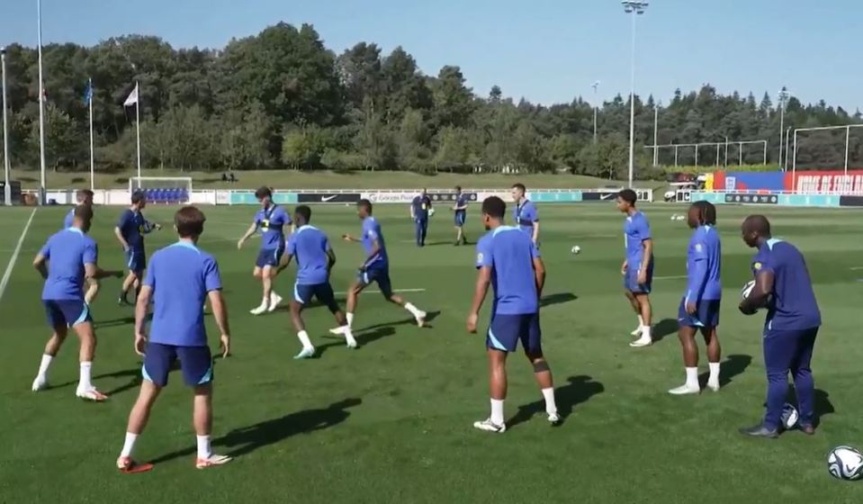 The team during an intense training session