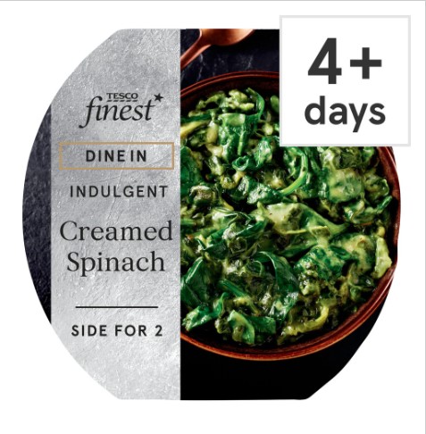 Tesco Finest Dine In Creamed Spinach