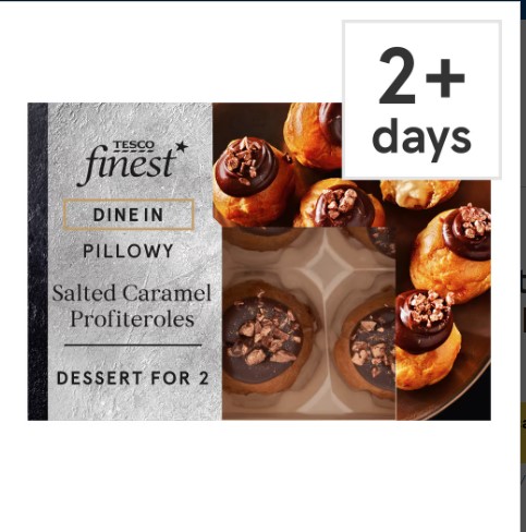 Tesco Finest Dine In Salted Caramel Profiteroles