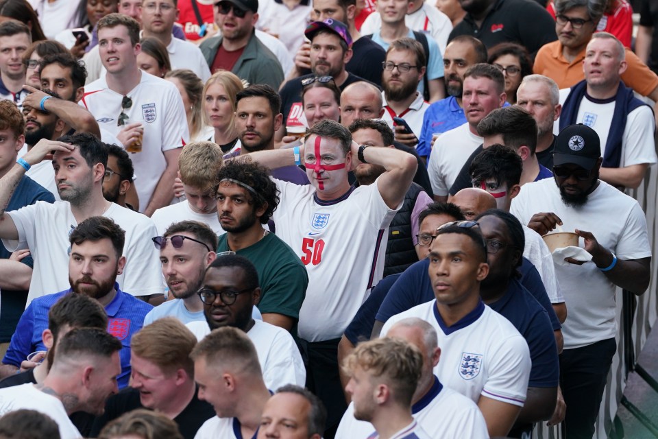 Fans were on the edge as England struggled to break down Denmark